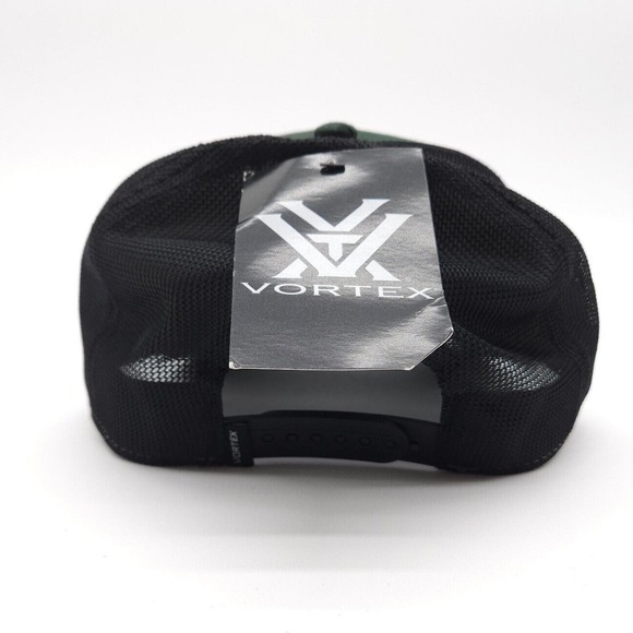 Vortex Optics Snapback Mesh Hat Guns Firearms Green Black Ball Cap Hunting New - Picture 5 of 7
